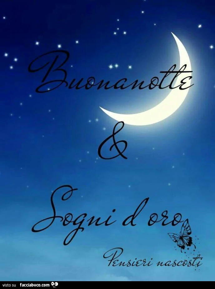 Buonanotte e sogni d'oro