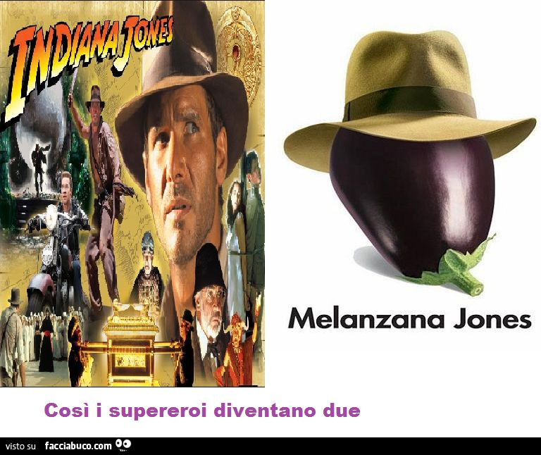 Melanzana Jones. Così i supereroi diventano due