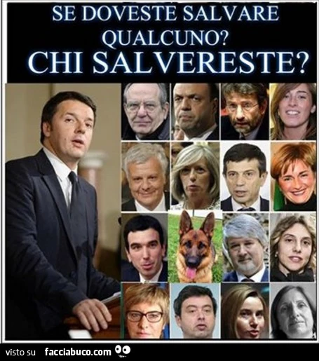 Se doveste salvare qualcuno? Chi salvereste?