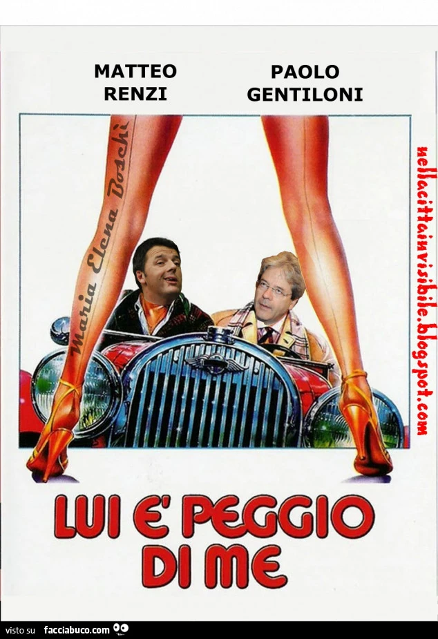 Matteo Renzi. Paolo Gentiloni. Lui è peggio di me