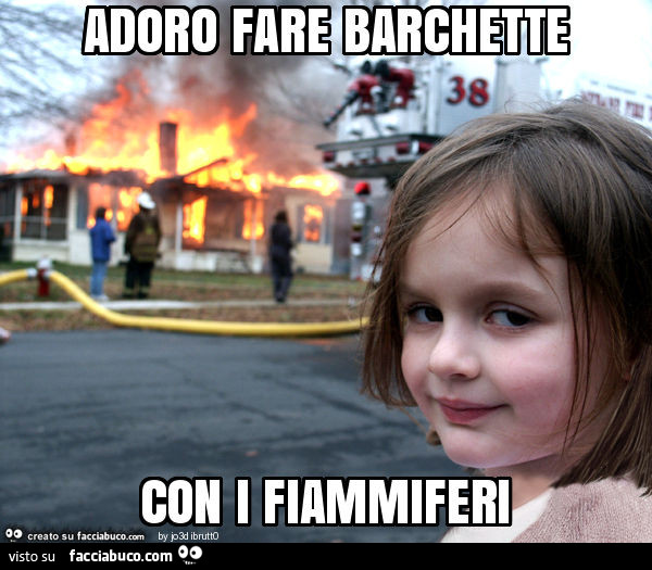 Adoro fare barchette con i fiammiferi