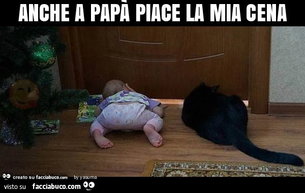 Anche a papà piace la mia cena