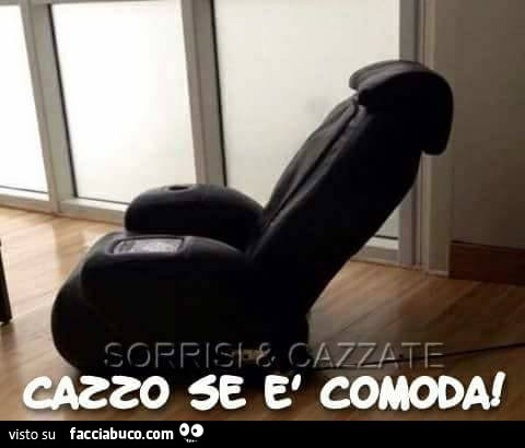 Poltrona a forma di pene. Cazzo se è comodo