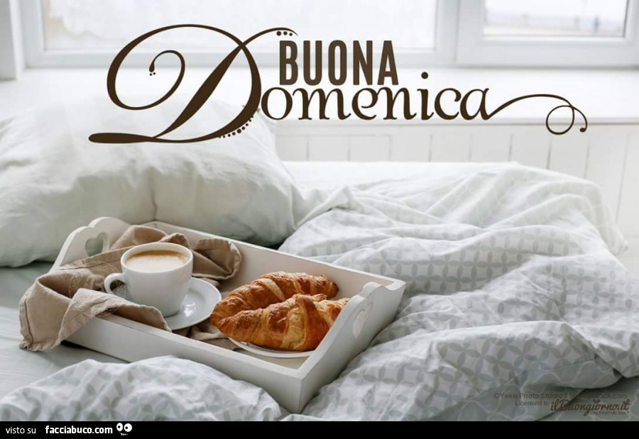 Buona Domenica. Cappuccino e cornetti a letto - Facciabuco.com