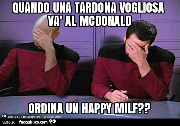 Quando una tardona vogliosa và al mcdonald ordina un happy milf?