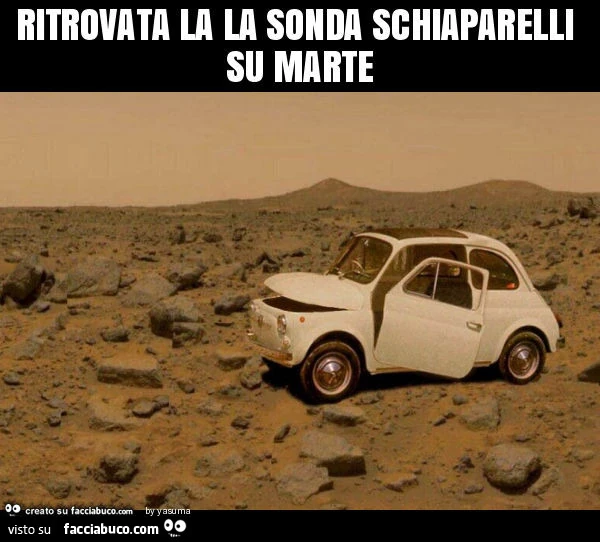 Ritrovata la la sonda schiaparelli su marte