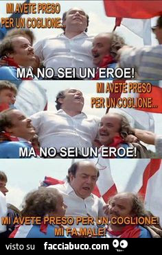 Mi avete preso per un coglione. Ma no sei un eroe! Mi avete preso per un coglione, mi fa male
