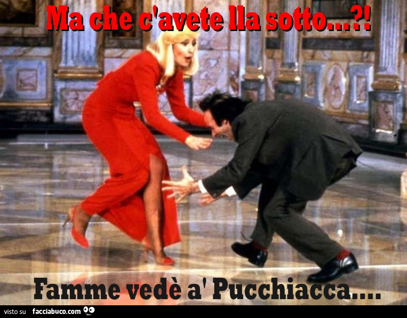 Ma che c'avete lla sotto? Famme vedè a picchiacca