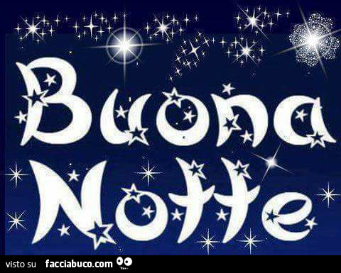 Buona Notte con cielo stellato disegnato