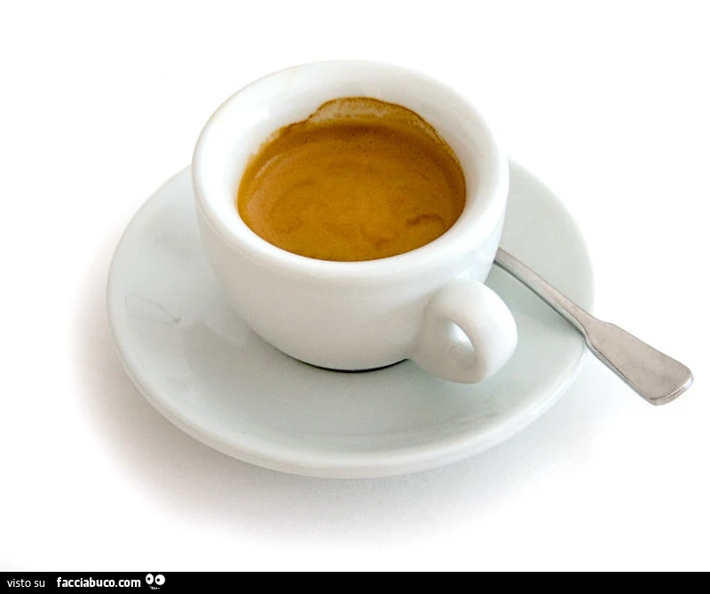 Tazzina bianca di caffè espresso