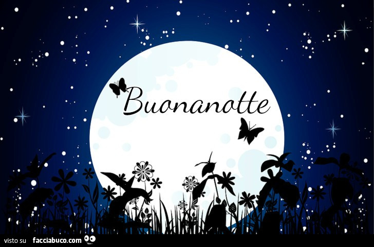 Buonanotte scritto sulla luna
