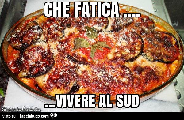 Che fatica … …vivere al sud