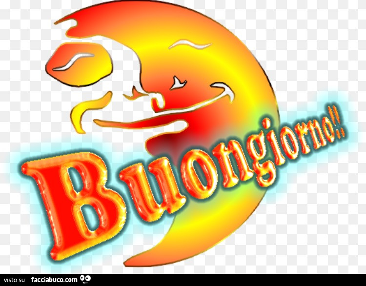 Il sole sorridente. Buongiorno