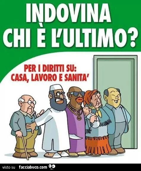 Indovina chi è l'ultimo? Per i diritti su: casa, lavoro e sanità