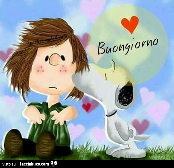 Snoopy bacetto del buongiorno