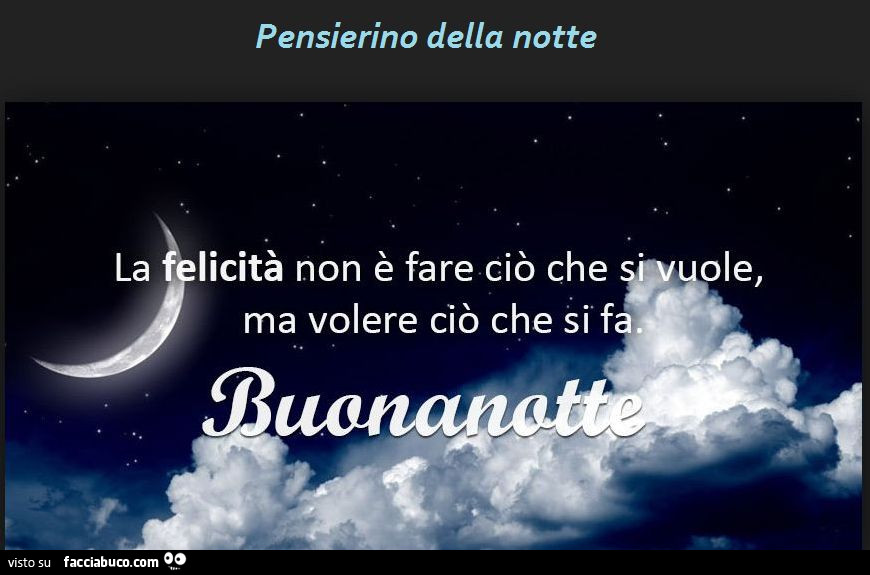 Pensierino della notte