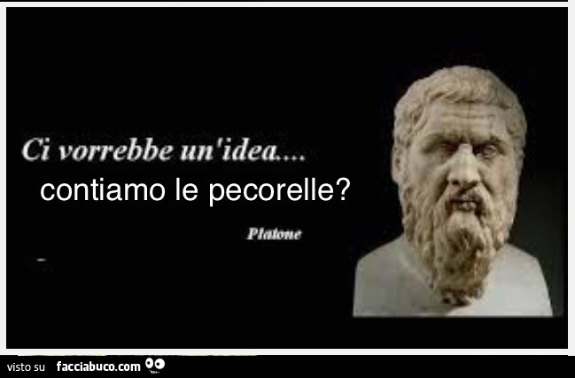 Ci vorrebbe un'idea… contiamo le pecorelle? Platone