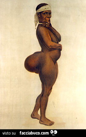 Donna di colore con chiappe enormi