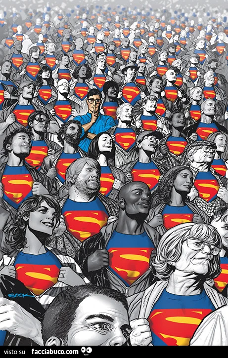 Tutti vestiti da Superman tranne Clark Kent