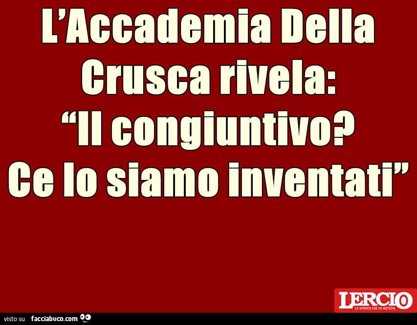 L'accademia della crusca rivela: Il congiuntivo? Ce lo siamo inventati