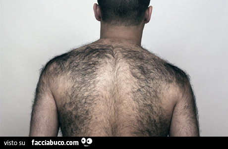 Uomo con schiena pelosa