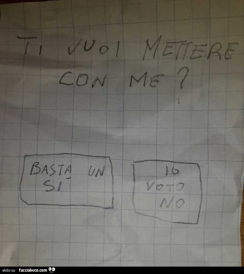 Ti Vuoi Mettere Con Me Si No Forse